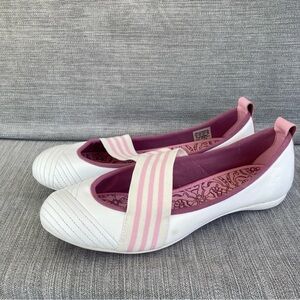 Adidas Ballet flat white pink leather